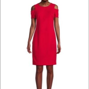 Tommy Hilfiger Women's Cold Shoulder Dress - Red